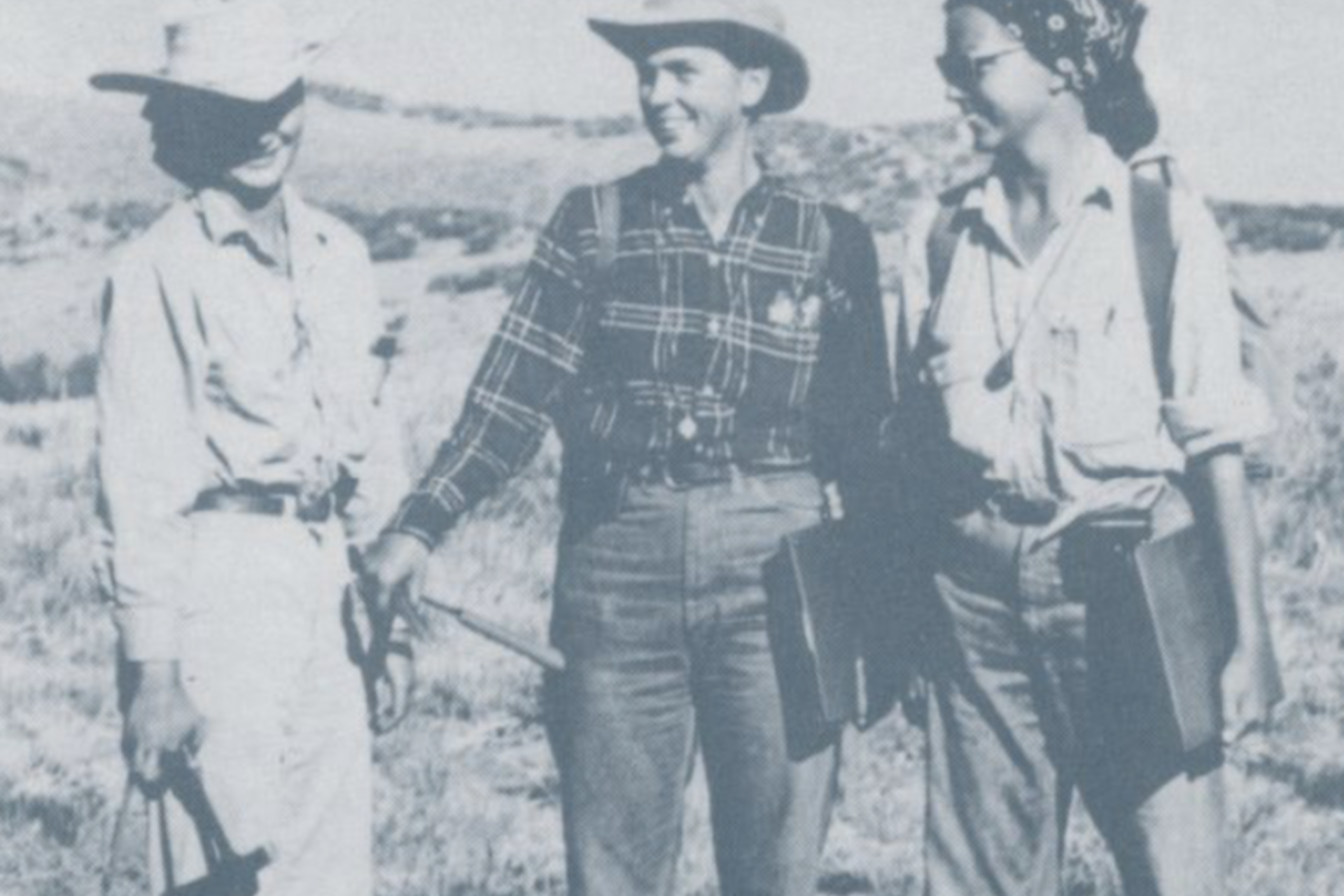 In 1964, Cynthia Avery, Rosalind Tuthill, and Judy Terry were the first women enrolled in the Stanford Geologic Survey’s summer field geology class. 